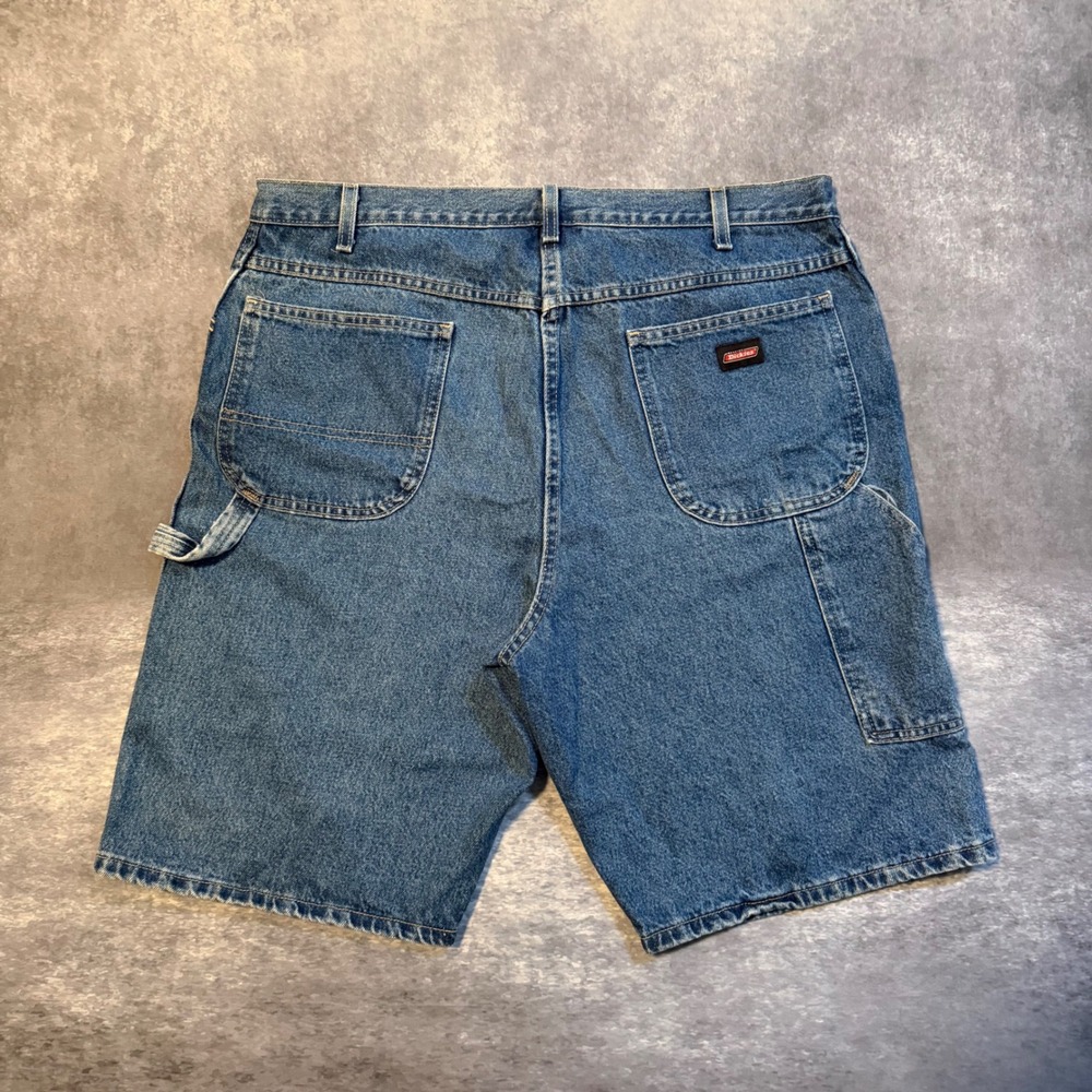 Dickies Mens Carpenter Denim Shorts 40 Medium Wash Blue Workwear Jorts GD200SNB